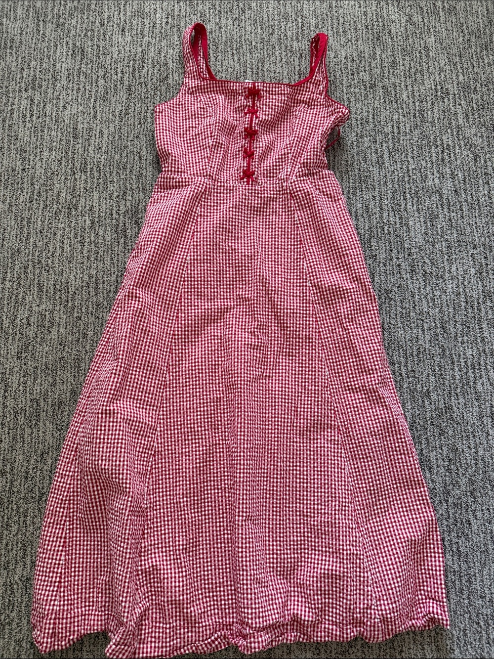 Rachel Zoe Red Gingham Maxi Dress